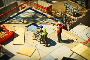 Men working at a construction site