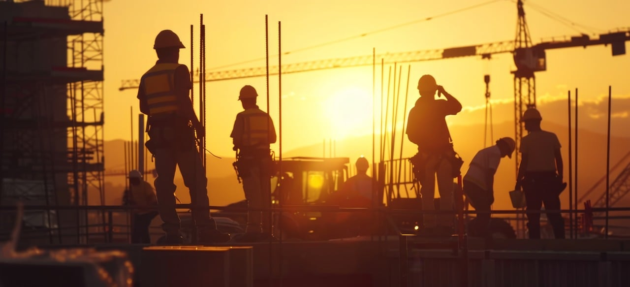 Men wearing safety helmets