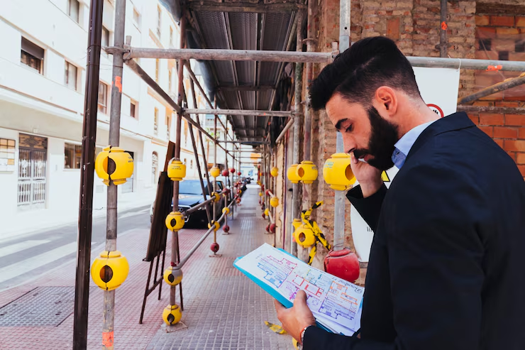 Young businessman working