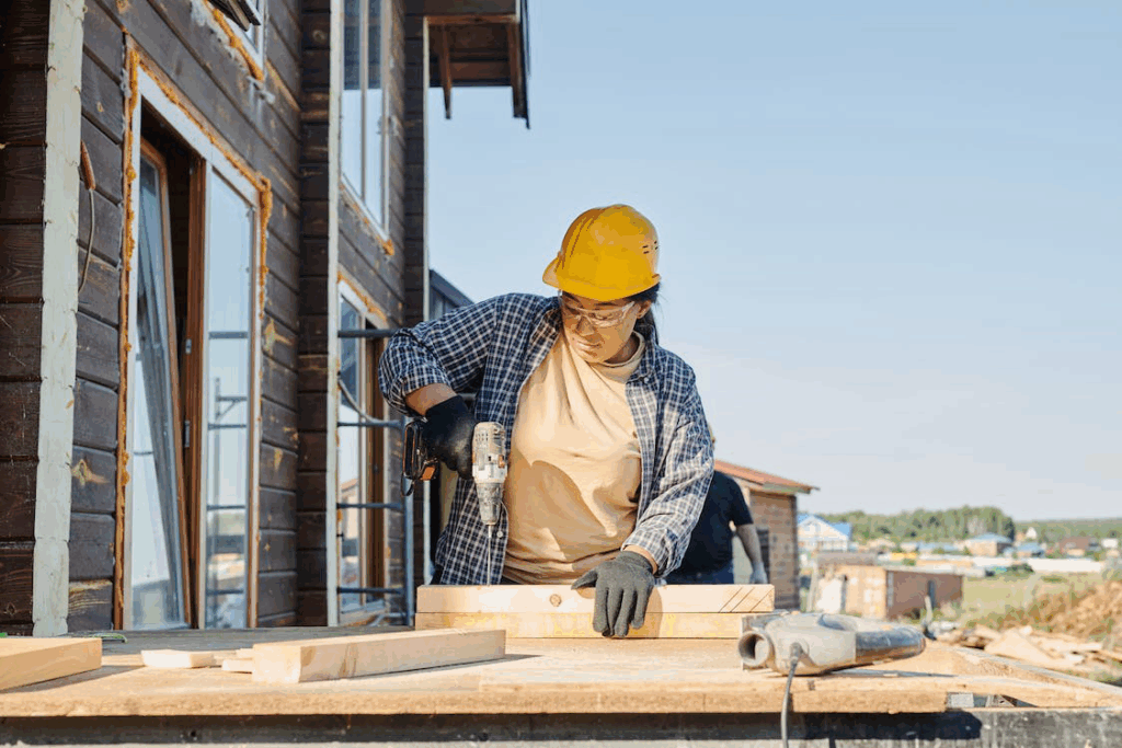 Construction worker outside