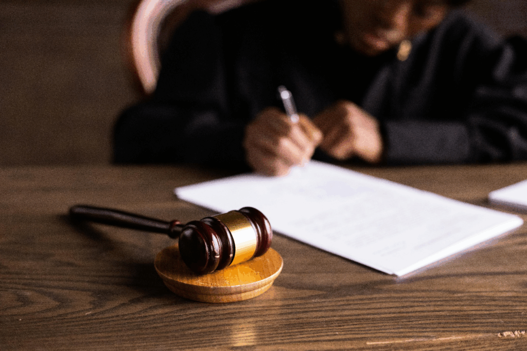 Judge looking at financial claims for a construction delay case