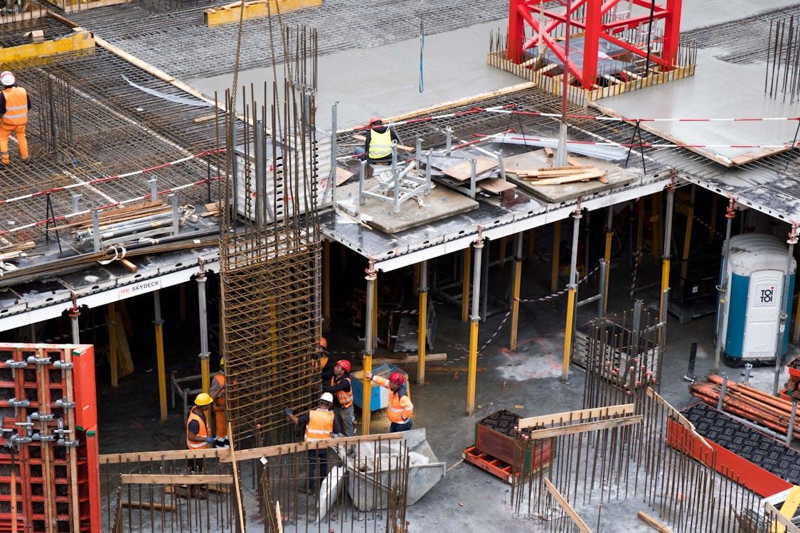 Workers at a construction site
